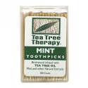 Tea Tree Therapy, ティーツリー治療用つまようじ、ミント、約100本