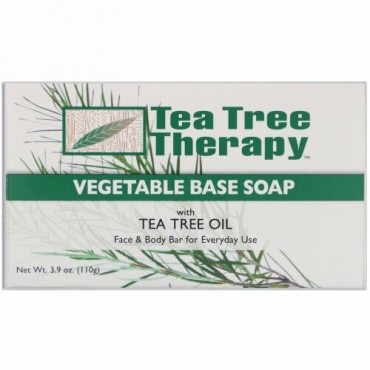 Tea Tree Therapy, 植物性せっけん、ティーツリー油配合、110g（3.9オンス）