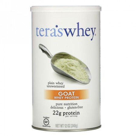 Tera's Whey, ゴート・ホエイ・プロテイン, プレーンホエイ 無糖, 12 オンス (340 g)