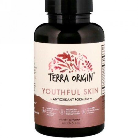Terra Origin, Youthful Skin, Antioxidant Formula, 60 Capsules (Discontinued Item)