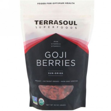 Terrasoul Superfoods, ゴジベリー、日干し、16 oz (454 g) (Discontinued Item)