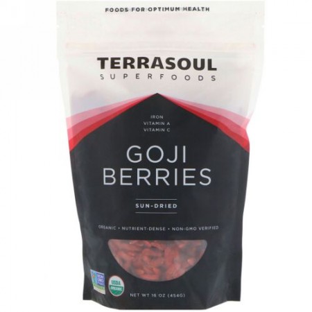 Terrasoul Superfoods, ゴジベリー、日干し、16 oz (454 g) (Discontinued Item)