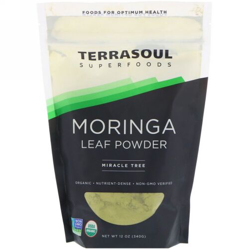 Terrasoul Superfoods, Moringa, Leaf Powder, Miracle Tree, 12 oz (340 g) (Discontinued Item)