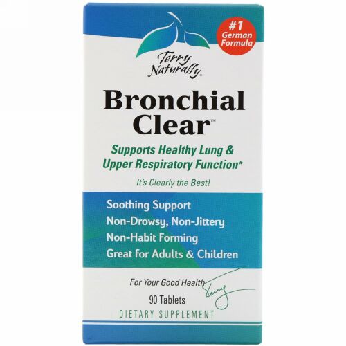 Terry Naturally, Terry Naturally、 Bronchial Clear、タブレット 90錠