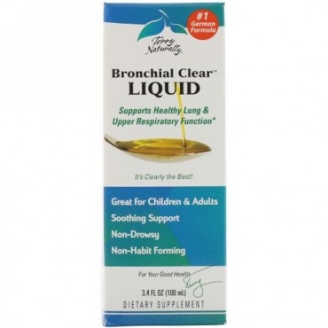 Terry Naturally, 気管支クリアーリキッド、3.4 fl oz (100 ml) (Discontinued Item)