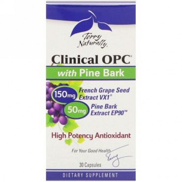 Terry Naturally, 松の樹皮配合クリニカルOPC、30カプセル (Discontinued Item)