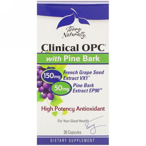 Terry Naturally, 松の樹皮配合クリニカルOPC、30カプセル (Discontinued Item)