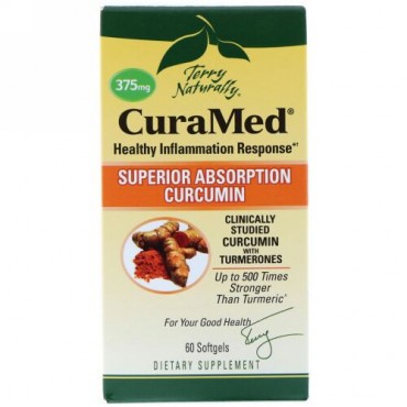 Terry Naturally, Terry Naturally、 CuraMed、 375 mg、ソフトジェル60 錠