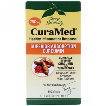 Terry Naturally, CuraMed、750 mg、60ソフトジェル