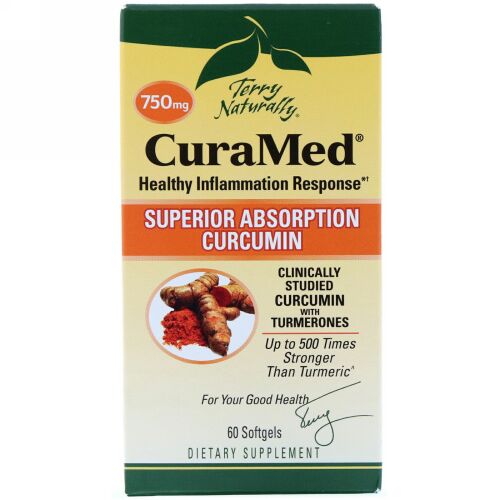 Terry Naturally, CuraMed、750 mg、60ソフトジェル