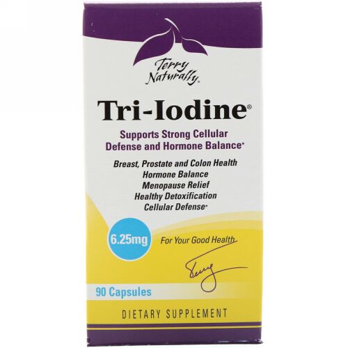 Terry Naturally, トライ-アイオダイン（Tri-Iodine）、6.25mg、90粒