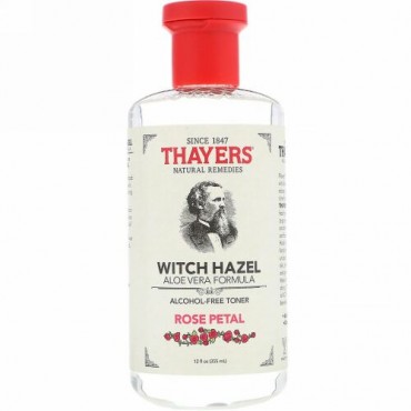 Thayers, ウィッチヘーゼル（マンサク）アロエベラフォーミュラ, アルコールフリートナー, 12液量オンス（355 ml） (Discontinued Item)