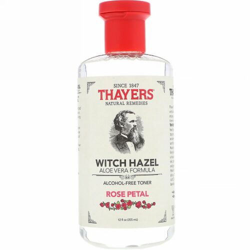 Thayers, ウィッチヘーゼル（マンサク）アロエベラフォーミュラ, アルコールフリートナー, 12液量オンス（355 ml） (Discontinued Item)