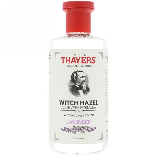 Thayers, マンサク（Witch Hazel）, アロエベラフォーミュラ, アルコールフリートナー, ラベンダー, 12液量オンス（355 ml） (Discontinued Item)