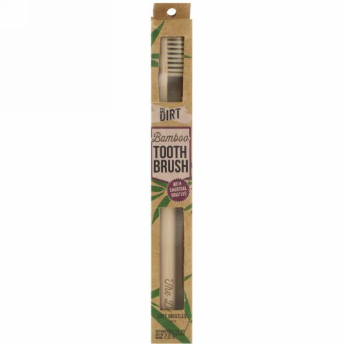 The Dirt, Bamboo Toothbrush with Charcoal Bristles, 1 Toothbrush