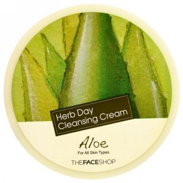 The Face Shop, ハーブデイ洗顔クリーム、アロエ、5オンス (150 ml) (Discontinued Item)
