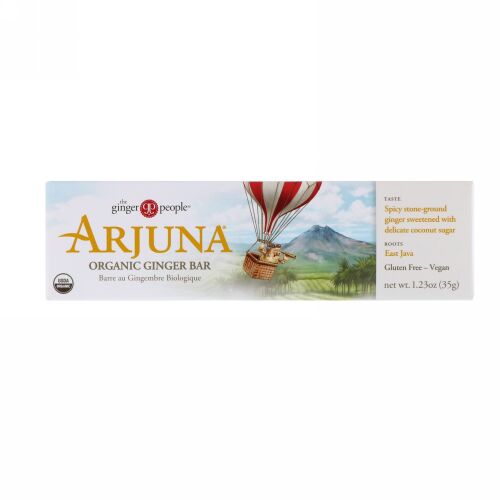 The Ginger People, Arjuna Organic Ginger Bar, 1.23 oz (35 g) (Discontinued Item)