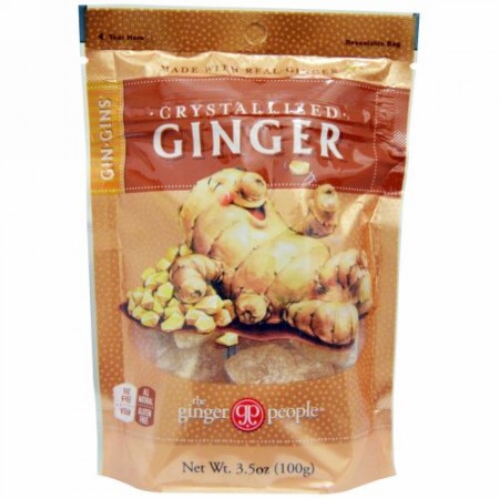 The Ginger People, Gin·Gins、結晶化ショウガ、3.5 oz (100 g)
