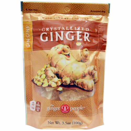 The Ginger People, Gin·Gins、結晶化ショウガ、3.5 oz (100 g)