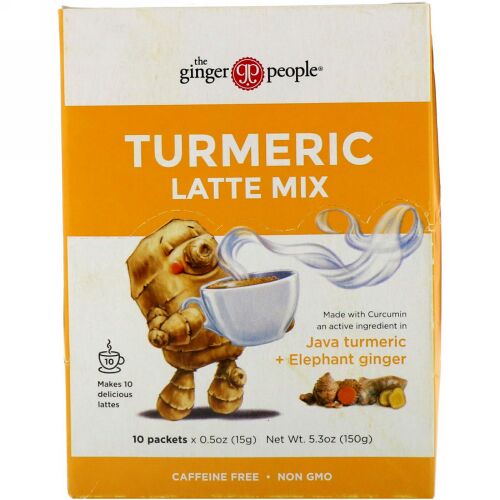 The Ginger People, Turmeric Latte Mix, 10 packets, 05 oz (15 g) Each (Discontinued Item)