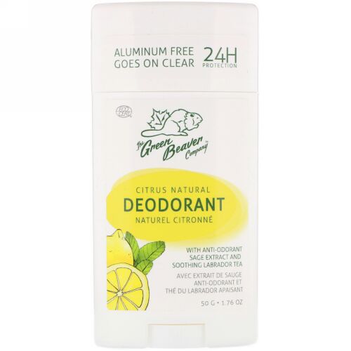 The Green Beaver, ナチュラルデオドラント、 シトラス、 1.76 oz (50 g) (Discontinued Item)
