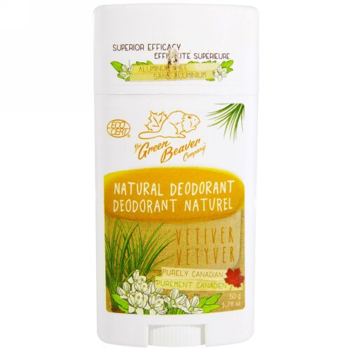 The Green Beaver, ナチュラルデオドラント、 ベチベー、 1.76 oz (50 g) (Discontinued Item)