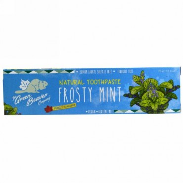 The Green Beaver, ナチュラルハミガキ、 フロスティミント、 2.5 fl oz (75 ml) (Discontinued Item)