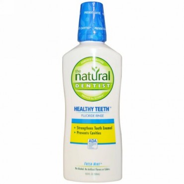 The Natural Dentist, ヘルシー・ティース、フッ化物リンス、フレッシュ・ミント、16.9液量オンス(500 ml) (Discontinued Item)