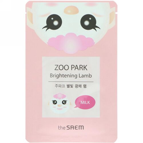 The Saem, Zoo Park, Brightening Lamb Mask, 1 Sheet, 0.84 fl oz (25 ml) (Discontinued Item)