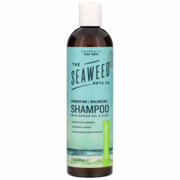 The Seaweed Bath Co., 保湿バランスシャンプー、ユーカリ＆ペパーミント、354ml（12液量オンス）