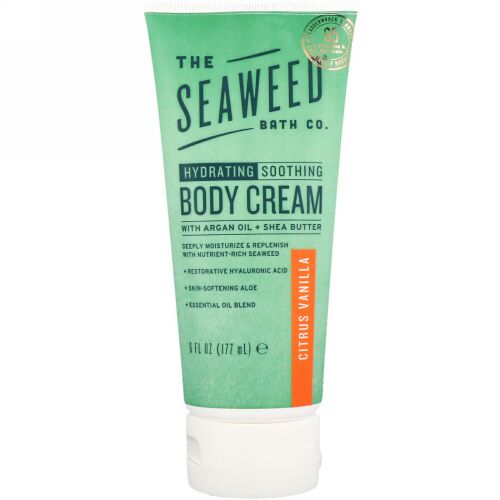 The Seaweed Bath Co., ハイドレーティングスージングボディクリーム、シトラスバニラ、6液量オンス (177 ml)