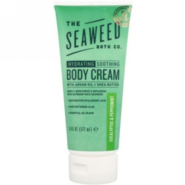 The Seaweed Bath Co., ワイルド・ナチュラル・シーウィード・ボディクリーム、ユーカリ＆ペパーミント、6 液体オンス（177 ml） (Discontinued Item)