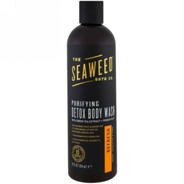 The Seaweed Bath Co., 解毒ボディウォッシュ, 元気回復, オレンジ, ユーカリ & スギ, 12液量オンス (354 ml) (Discontinued Item)