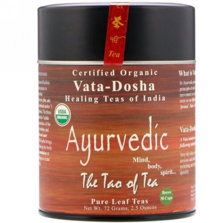 The Tao of Tea, オーガニック認証, ヴァータ・ドーシャ、アーユルヴェーダ, カフェイン無し, 2.5 オンス (72 g) (Discontinued Item)