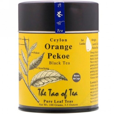 The Tao of Tea, セイロンブラックティー、オレンジペコ、3.5オンス（100g） (Discontinued Item)