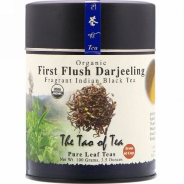 The Tao of Tea, オーガニック芳香インディアンブラックティー、一番摘みダージリン、3.5オンス (100 g)