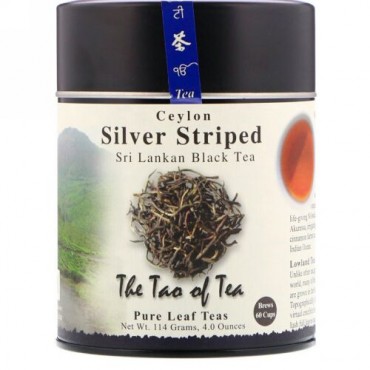 The Tao of Tea, スリランカ産ブラックティー、セイロンシルバーストライプ、4.0オンス (114 g) (Discontinued Item)
