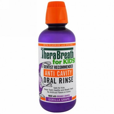 TheraBreath, 子供用虫歯予防口腔リンス、ゴリラグレープ、16 液量オンス (473 ml)