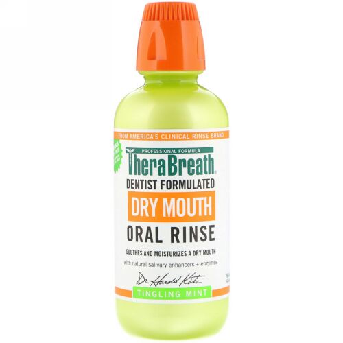 TheraBreath, Dry Mouth Oral Rinse、Tingling Mint、16 fl oz (473 ml)
