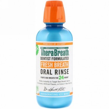 TheraBreath, フレッシュブレス オーラルリンス, インビゴレーティング・アイシーミントフレーバー, 16 液量オンス (473 ml)