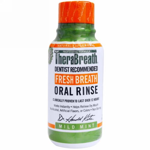 TheraBreath, フレッシュブレスウォッシュリンス、マイルドミントフレーバー、3 fl oz (88.7 ml)