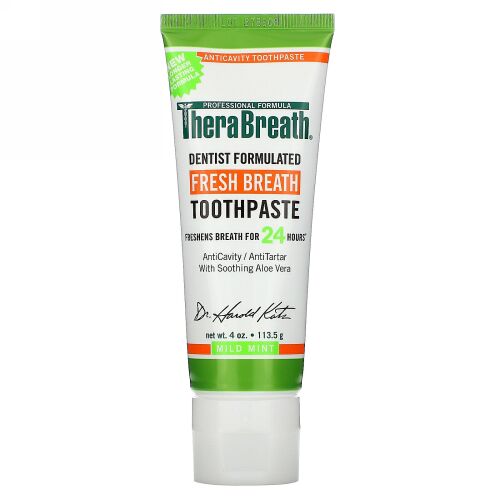 TheraBreath, フレッシュブレス歯磨き粉、マイルドミント味、113.5g（4オンス）
