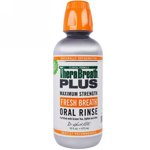 TheraBreath, Plus Maximum Strength Fresh Breath Oral Rinse、16 fl oz (473 ml)