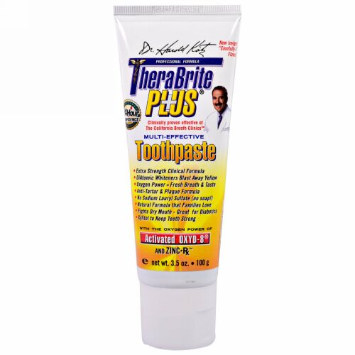 TheraBreath, セラブライト・プラス, 多機能な歯磨き粉, 3.5 オンス (100 g) (Discontinued Item)