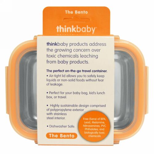 Think, シンクベビー、ザ ベントー ボックス、オレンジ、9 oz (250 ml) (Discontinued Item)