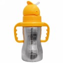 Think, Thinkbaby, Thinkster of Steel Bottle, Orange, 1 Straw Bottle, 10 oz (290 ml)