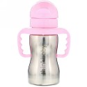 Think, シンクアベビー、シンクスター・スチールボトル、ピンク、ストローボトル1本、9 oz (260 ml) (Discontinued Item)