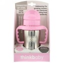 Think, シンクアベビー、シンクスター・スチールボトル、ピンク、ストローボトル1本、9 oz (260 ml) (Discontinued Item)