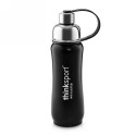 Think, Thinksport、断熱スポーツボトル、ブラック、17オンス (500 ml)