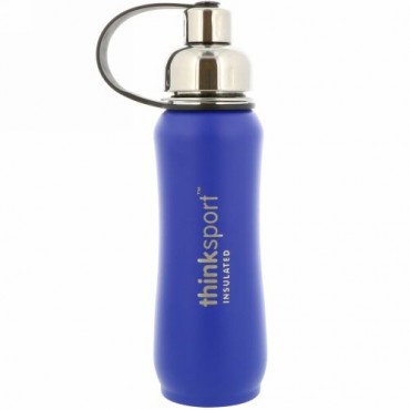Think, シンクスポーツ、保冷・保温スポーツボトル、ブルー、17 oz (500 ml)